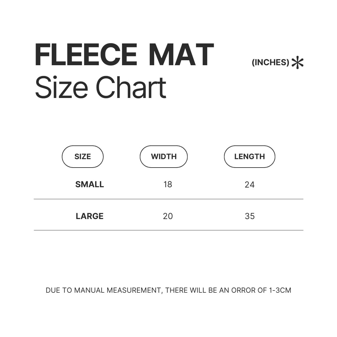 Fleece Mat Size Chart - Asap Rocky Shop